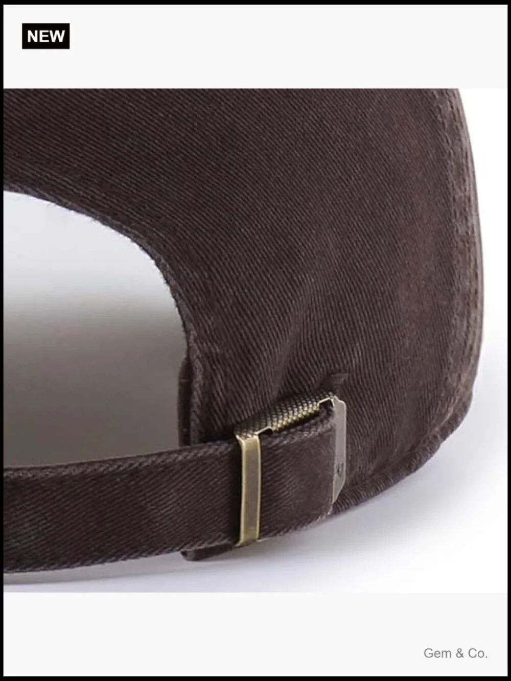 Unstructured Cotton Twill Baseball Cap with Adjustable Buckle
